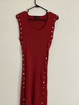 Love University 2X Red Ribbed Studded Sleeveless Dress Super Stretch 34”... - €17,11 EUR