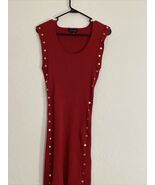 Love University 2X Red Ribbed Studded Sleeveless Dress Super Stretch 34”... - €17,11 EUR