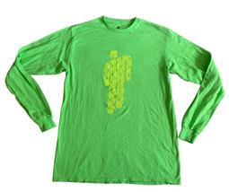 Billie Eilish Takashi Murakami Blohsh T Shirt M Double Sided Long Sleeve Green - £15.14 GBP