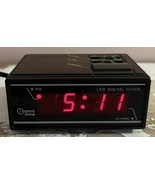 Vintage Cosmo Time Digital LED Alarm Clock Model E529B W/ Walnut Grain Look - $14.90