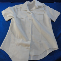 United States Us Navy Usn Uniform Creighton Half Sleeve Dress White Shirt 38X28 - £19.02 GBP