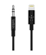 Belkin AV10172bt03-BLK 3.5mm Audio Cable With Lightning Connector, Black - $610.83 MXN
