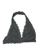 Free People Intimately Lace Halter Bralette Dark Gray M - $26.31 CAD