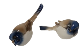 Vintage Bing &amp; Grondahl Porcelain Pair of Titmouse Bird Figurines 1633 &amp; 1635 - £56.08 GBP