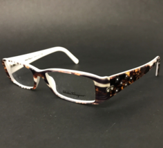 Salvatore Ferragamo Eyeglasses Frames 2594-B 487 White Brown Tortoise 51-16-135 - £58.27 GBP