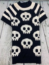 Halloween Dog Sweater Ugly Funny Black Skull Puppy Sweaters Halloween Large - £16.18 GBP
