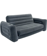 Inflatable Couch Blow Up Sofa Camping Chair Lounge Easy Pull Out Bed Que... - £71.71 GBP
