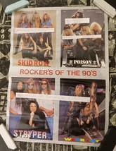 ROCKER&#39;S OF THE 90&#39;S POISON,SKID ROW, STRYPER AND WARRANT POSTER 15X 21 IN. - $27.69