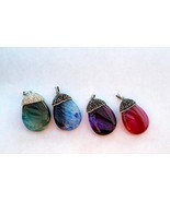 Natural Gemstones Pendants Genuine gem Enhancers for necklaces with rhin... - £50.41 GBP