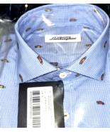 Lamborghini Huracan Sports Car Pattern Dress Shirt Blue Genuine $249 - $1,654.92 MXN