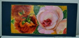 Original Oil on Canvas Painting &quot;Flowers&quot;. Signed Artwork - £23.66 GBP