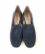 Karl Lagerfeld Shoes Womens 6 Navy Blue Bea Loafer Suede Leather Slip On... - £15.79 GBP