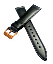 18mm Genuine Leather Watch Band Strap Fits Pilot Portugese Top Gun Black Pin(Yl) - £8.65 GBP