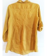 Soft Surroundings Linen Tunic Blouse Size S Mustard/Autumn/Gold Color Po... - £25.90 GBP