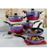 Nonstick 10 Piece Cookware Set/Provides Superior Heat Conduction  - £188.71 GBP