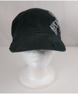 Black Frayed Distressed Jeweled Cross Adjustable Cadet Cap Baseball Cap - $275.49 MXN