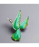 Vintage Gerry’s Green Enamel Bird Brooch – Gold Tone Pin - $20.69 CAD