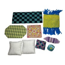 Doll Accessories Lot Pillows Blankets Rugs 9 Pc - £8.07 GBP