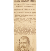 1895 Harry Hayward Hangs Executed Article Catherine Ging Murder Victoria... - $559.01 MXN