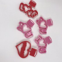 Lot of 5 Wilton Heart With X and O Cookie Cutter Valentines Day I Love You - £7.77 GBP