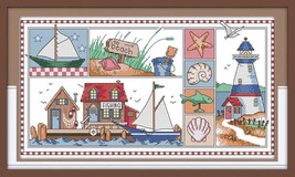 14count Stamped Beginner Cross Stitch Kit 14CT, Girl Gifts, Embroidery K... - $10.99
