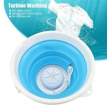 Ultrasonic Folding Laundry Tub Washing Machine Automatic Clothes Mini Bucket USB - £14.00 GBP+