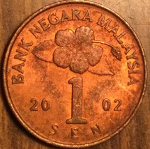 2002 Malaysia 1 Sen Coin - £1.08 GBP