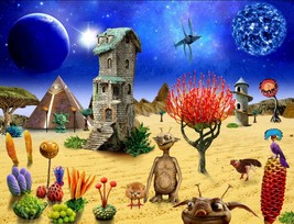 &quot;NEW&quot; Alien Inhabited planets Jigsaw Puzzle boardgame 500 pieces free ship 4 - £31.89 GBP