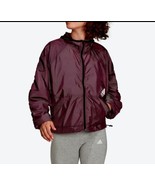 2XL adidas x Zoe Saldana Women&#39;s Burgundy/Black Hooded Windbreaker (GS3878) - $664.79 MXN