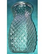 Hoosier Glass Vase 4071 Diamond Cut Pattern - £14.09 GBP