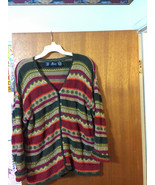 LIZSPORT Women&#39;s Petite Size Medium Multicolor 7-Button Cardigan Sweater... - £17.80 GBP