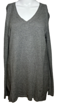 New J Jill Pullover Sweater Women&#39;s Medium Gray Work Wear Neutral Work W... - £18.47 GBP