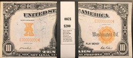 $200 In 1907 $10 Bills Prop Money Play Gold Certificate Michael Hillegas... - $13.99