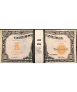 $200 In 1907 $10 Bills Prop Money Play Gold Certificate Michael Hillegas... - £11.00 GBP