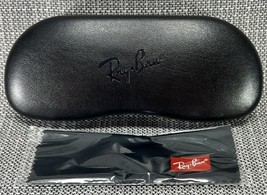 Ray Ban Sunglasses Black Eye glass Hard Clamshell Case W/ Cleaning Cloth - £16.11 GBP