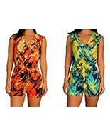 Wholesale 24 Apple Bottoms Print Rompers,12 Orange-12 Blue Assorted Size... - £79.11 GBP