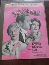 It&#39;s Been So Long Vintage 1935 Sheet Music The Great Ziegfeld William Powell - £14.66 GBP