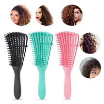 Detangling Hair Brush For Curly Wavy Dry Coiled Rough Hair, Anti-knot Hair Comb, - £7.98 GBP