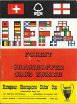 NOTTINGHAM FOREST - GRASSHOPPERS ZURICH 1979 CHAMPIONS CUP SOCCER MATCH ... - £3.94 GBP