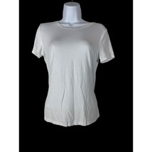 APT 9 Womens White Crewneck T Shirts Size Small Petite White Short Sleeve - £8.45 GBP