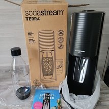 SodaStream Terra Sparkling Water Maker Black w/ 1 Bottle Open Box w/manual - £28.94 GBP