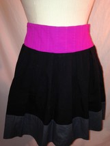 Kimchi Women&#39;s Skirt Blue Black Motif Skirt Size 8 NWt - £9.78 GBP