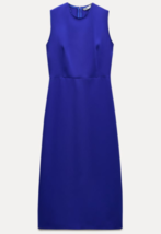 Zara Bnwt 2024. Electric Blue Midi Dress Sleeveless Zip. 2244/188 - £69.18 GBP