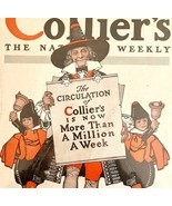 Collier&#39;s WW1 Dutch Pilgrims Squawkers 1917 Lithograph Magazine Cover Ar... - $59.99