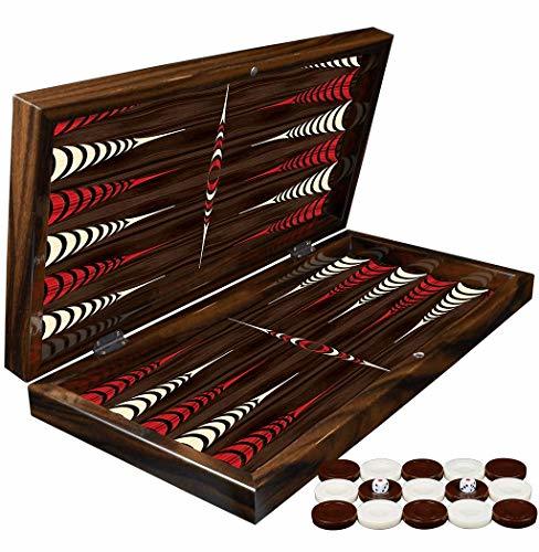 Primary image for 19.7'' Turkish Backgammon Set, Board Game for Family Game Nights, Modern Elite V