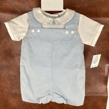 Petit Ami Blue Gingham One Piece Romper Outfit Spring 3 Months Baby Boys... - $53.97 CAD