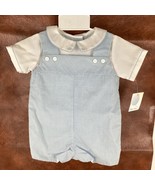 Petit Ami Blue Gingham One Piece Romper Outfit Spring 3 Months Baby Boys... - $53.72 CAD