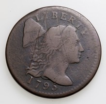 1795 1C Flowing Hair Large Cent AG About Good Condition, Full Good in Wear - £473.41 GBP