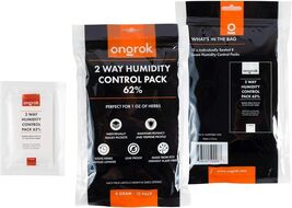12 Pack of 2 Way Humidity Control Packs, Size 8, 62% RH by ONGROK, Each ... - $14.24