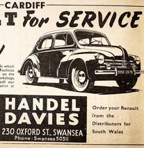 1954 South Wales Renault Sales Dealer Automotive Advertisement Automobil... - $369.57 MXN